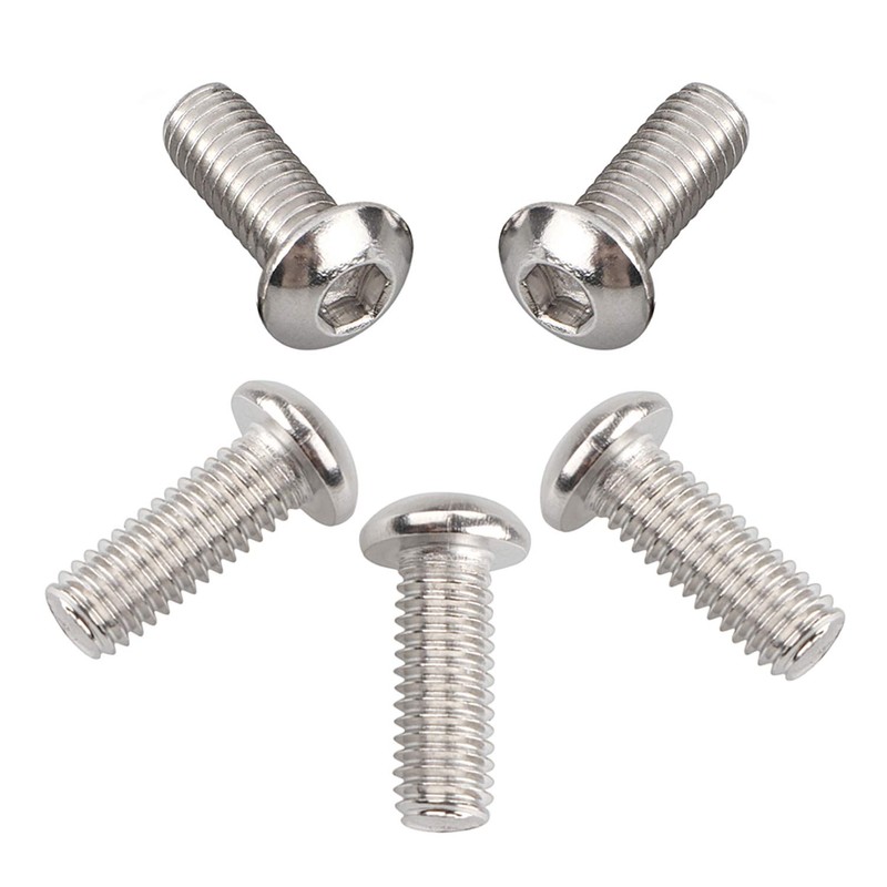 XMMT 5PCS Stainless Steel Derby Cover Button Head Screw Bolt