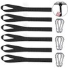 Soft Loop Tie Down Straps with 6 Pcs Carabiner,Hook Tie