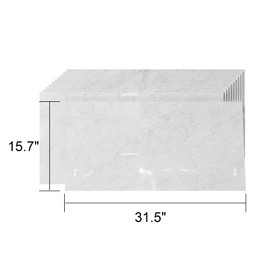 Frantie Shower Wall Panels, 31.5" x 15.7" Peel and Stick Backsplash Vinyl Faux Marble Shower Tile for Bathroom and Kitchen Wall (10pc)