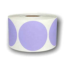 Lavender 2.5 inch (2 1/2") Round Direct Thermal Multi-Purpose Labels | Compatible with Zebra, Rollo, & Munbyn Printers | 1" Core | Self-Adhesive | 1 Roll 500 Labels
