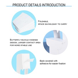 20 Pack Poster Stand Self-Stick Cardboard Easel Backs, Easy and Quick Application, 5.5" White Picture Frame and Art Easel Stand for Craft Projects, Posters, Signs and Photos