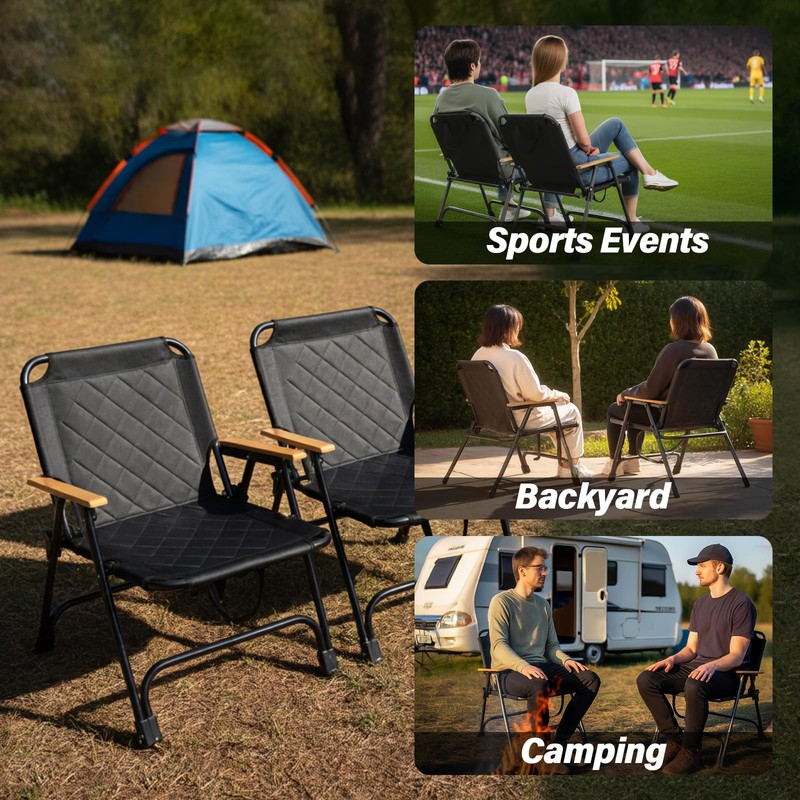 BDL Folding Beach Backpack Chair, Outdoor Folding Portable Camping Chair