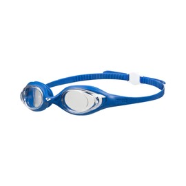 arena Spider Anti-Fog Schwimmbrille Unisex für Erwachsene, Schwimmbrille mit UV-Schutz, Selbstjustierender Nasensteg, Hypoallergene Silikon Dichtungen, Blau (Clear-Blue-White)