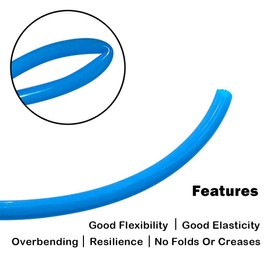 Beduan Pneumatic Tubing Pipe, 16mm x 12mm Blue 165ft/51Meter, Air Compressor PU Hose Line Tube for Fluid Transfer