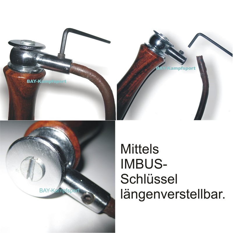 BAY® LETS JUMP 0.8 cm Thick Professional Leather Skipping Rope