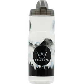 Peaty's x Fidlock Lockin Magnetic 600ml Bike Water Bottle & Mount, Bicycle Drink Bottles, Cycle Accessories for Mountain Biking & Cycling, Premium Alternative to Cage, Twist & Release - Mountain Clear