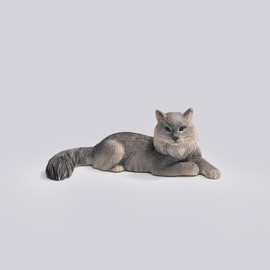 MMOS X JXK Mini Maine Cat Statue Cat Figurine for Refrigerator Decor Durable Polyresin with Intricate Details Gifts for Mom Women Cat Lovers