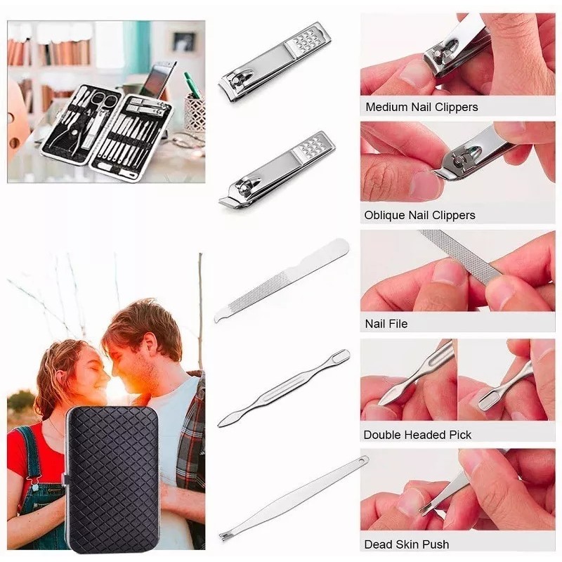 NAY Juego De Instrumentos De Manicura Y Pedicura D/acero 19