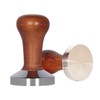 Mahogany Stainless Steel Coffee Tamper with 304 Flat Base Wooden
