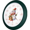 JUSTIME 14-Inch Home Wall Clock, Christmas Music Snowman Pattern Wall