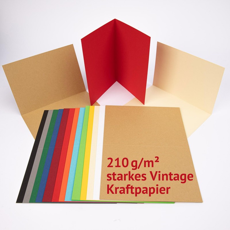 PresentFill® Folding Cards Blank in Slate Grey - 25 Folding