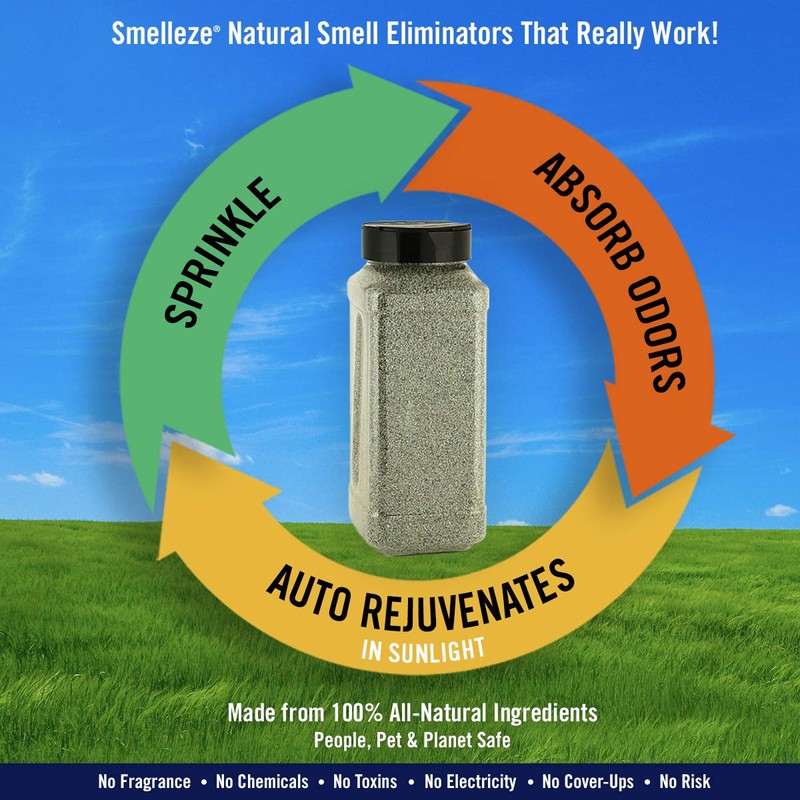 SMELLEZE Natural Yard Odor Remover Deodorizer: 2 lb. Granules Eliminate
