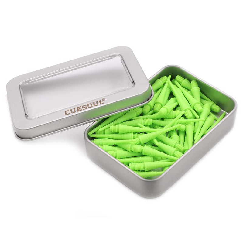 CUESOUL 100 2BA Soft Tip Dart Points (CSSTP012-Light Green)