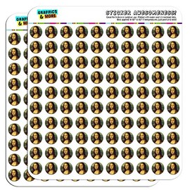 Mona Lisa Painting by Leonardo da Vinci 1/2" (0.5") Planner Calendar Scrapbooking Crafting Stickers - Opaque