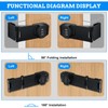 Combination Lock for Cabinet Cupboard, 3-Digit Keyless Hasp Latch Locks