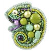 Crystal Art Beadwork kit for Creating Brooch BP-266C Chameleon