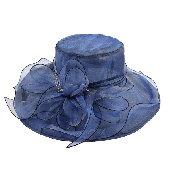 Angla Tocado para Fiesta de té, Color Azul Marino