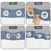 NAEMBCU No Hook Shower Curtain and Liner Set 71" x