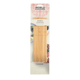 KitchenCraft World of Flavours Wooden Chopsticks, Japanese Style, 24 cm, Pack of 10, Brown