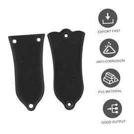 Gatuida 2pcs Electric Guitar Truss Rod Cover Premium Bell-shaped Plate for Electric Folk Guitars Easy Installation Ergonomic Design Replacement Black