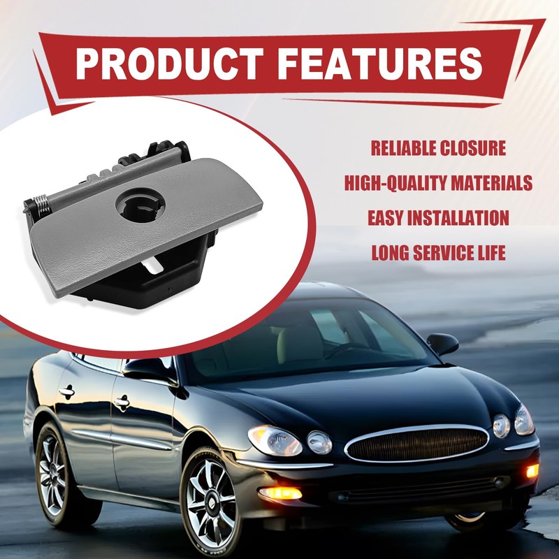 SYudwen Gray Glove Box Latch, Compartment Handle Compatible with Buick