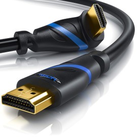 CSL - 8K HDMI Cable 2.1 Angled 270° - Angled Plug 270 Degree - 8 K @ 60 Hz with DSC - 7680 x 4320-2 m (Metres) - HDMI 2.1 2.0a 2.0b - 3D - UHD II - Dynamic HDR-10+ - eARC - VRR - Dollar Vision
