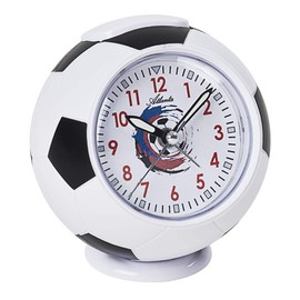 Atlanta 1195 Children's Football Alarm Clock without Ticking White 11 cm