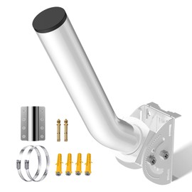 Universal Antenna Pole Mount Bracket, 12" Adjustable J Mounting Brackets for Stalink Gen 2 & Mini, Weather Station, TV/AF Antennas, Wireless Bridge, Access Point, WiFi Booster Extender