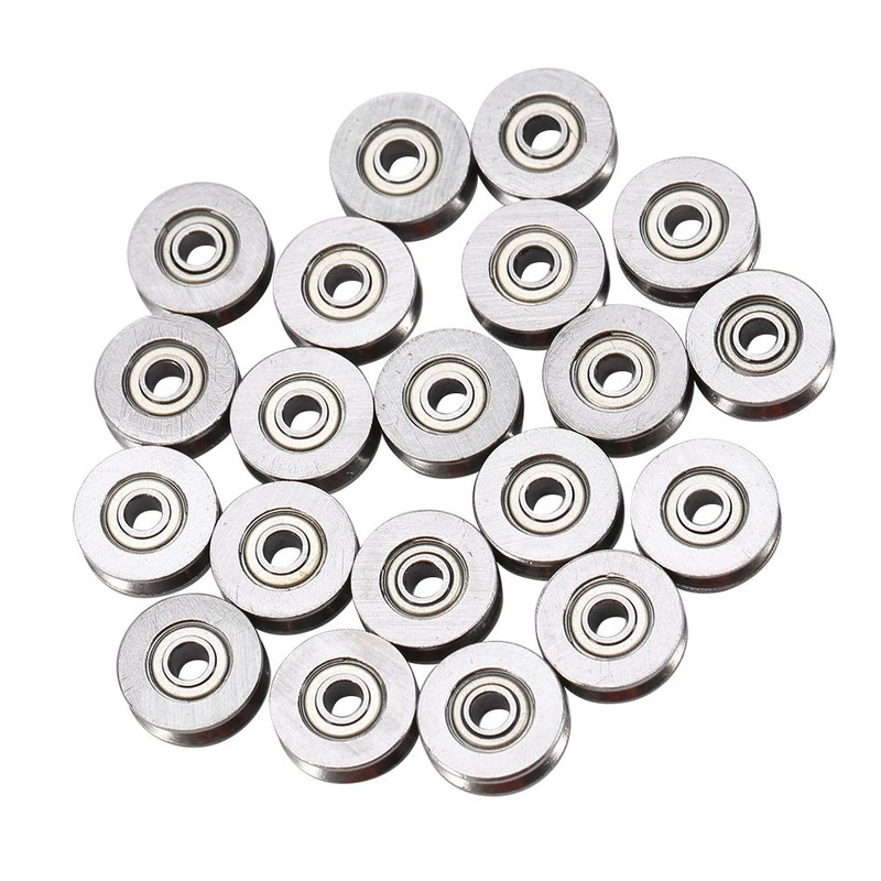 Hilitand 20pcs V623ZZ V-Groove Ball Bearings Carbon Steel Pulley for