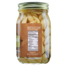 Green Jay Gourmet Pickled Garlic Cloves in a Jar - Spicy Pickled Garlic - Fresh Garlic Bulbs for Cooking - Simple, Natural Ingredients - Freshly Made - Subtly Infused, Pre-Prepared Garlic - 16 Ounce