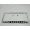 Fit Infiniti Polished Stainless Steel License Plate Frame w/Caps