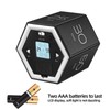 Pomodoro Timer, Hexagonal LED Display Flip Timing Multifunctional Studying Timer,