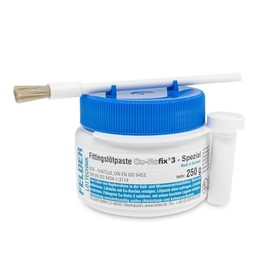 by Felder Lead-Free Fitting Soldering Paste Cu-Rofix 3-Special Sn97Cu3 for Copper Pipes Drinking Water & Heating DVGW DV-0101 AT 2247 230-250°C 250g Tin with Brush & Brush Holder