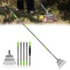 WORKPRO Heavy Duty Leaf Rakes 35-72" Adjustable Handle Metal Garden