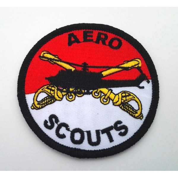 AERO SCOUTS US ARMY CAVALRY (3" RD) Military Veteran Patch