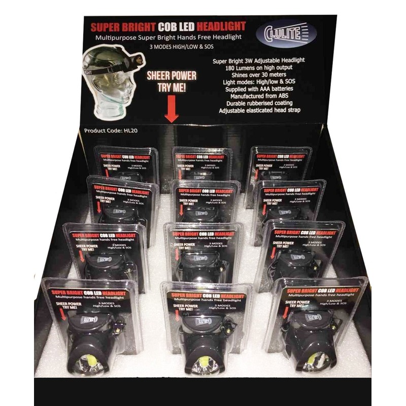 LED Mini COB LED Headlight (8 per display)