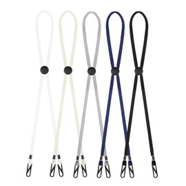 YQQYG 5PCS Hat Strap Clips, Adjustable Hat Retainer Clips Cap Clip Removable Chin Cord for Outdoor Activities, Anti-Lost and Anti-Wind Golfing Fishing Boating Unisex