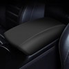 awnexuct Center Console Armrest Cover for Ford Edge 2015-2020 Black