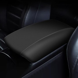 awnexuct Center Console Armrest Cover for Ford Edge 2015-2020 Black Color