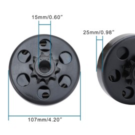GOOFIT 10 Tooth 5/8" Shaft Centrifugal Clutch Replacement for #40/41/420 Chain Sprockets Go-Karts Mini Bike Lawnmower Engine 6.5hp