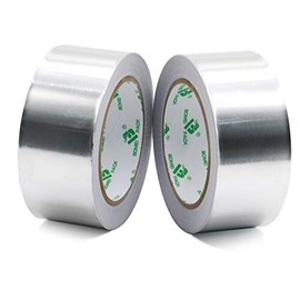 BOMEI PACK Aluminum Foil Tape Multi-Purpose, 2.4 Mil x 48mm x 30m, 2 Rolls Total 196ft
