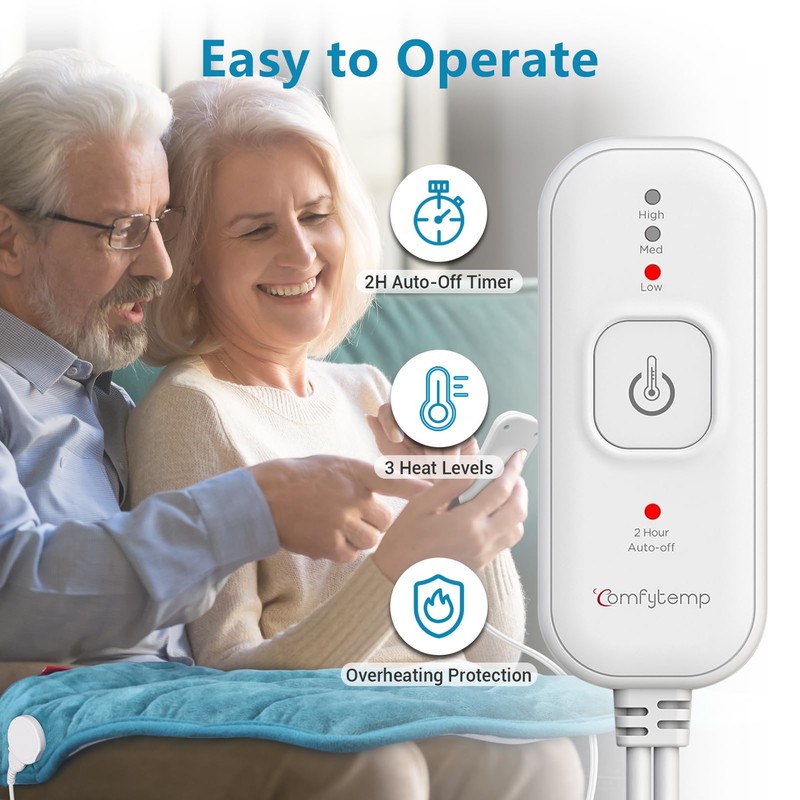 Weighted Heating Pad for Back & Period, FSA Eligible, 17x33,