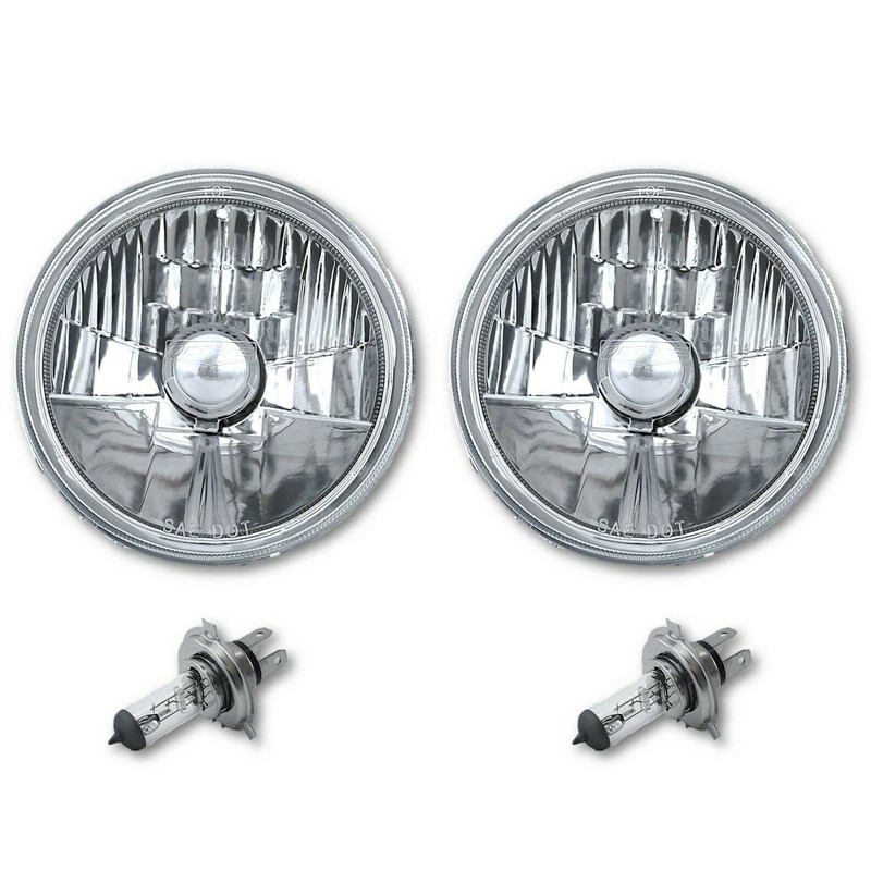 Octane Lighting 5 3/4 Inch Halogen Headlight Diamond Crystal Headlamp