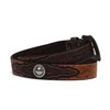 ARIAT Men's Ostrich Print Circle Concho Belt, Brown, 34