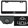 KA Matte Black Maybach Logo Mirror Laser Etched License Plate