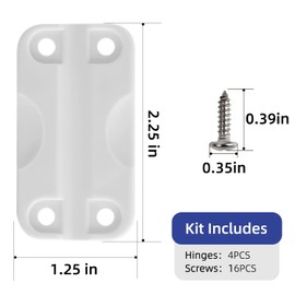 4PCS Cooler Replacement Plastic Hinges and Screws for Igloo 24012，New Igloo Cooler Plastic Replacement Hinges + Stainless Steel Screws