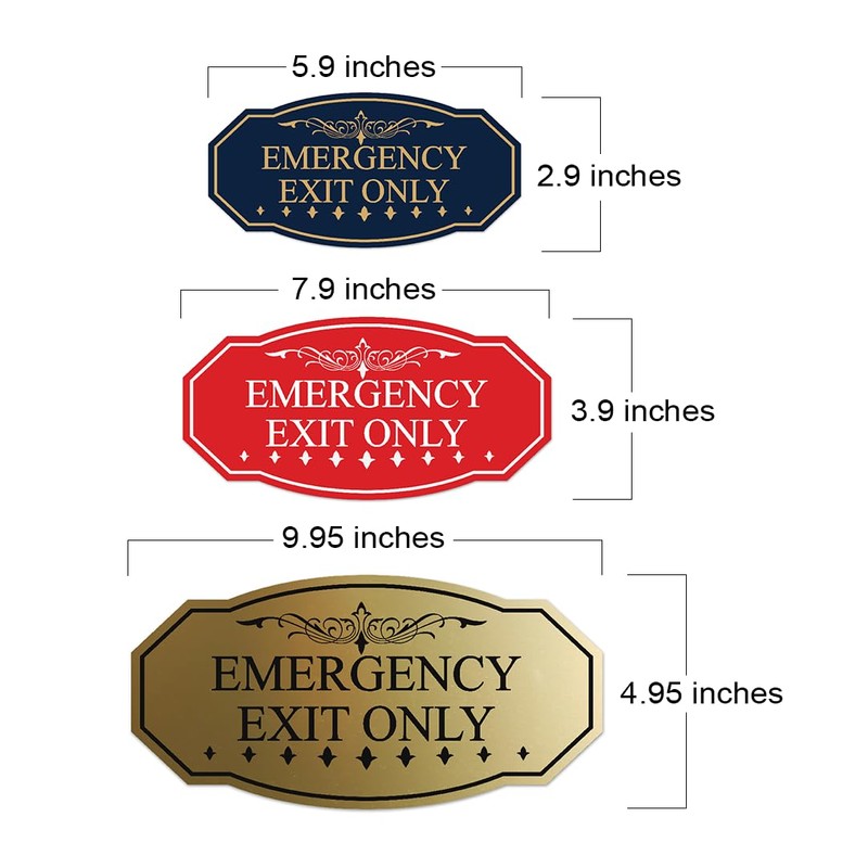 Signs ByLITA Victorian Emergency Exit Only Sign - Easy Installation