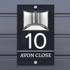 Custom Signs Solar Illuminated Modern Anthracite House Number Sign 24cm