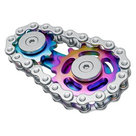 VOFOLEN Fidget Toy Stress Relief Toy Hand Spinner Bicycle Chain Plated Colorful Color Cool Metal Fidget Luxury Smooth Bearing Detachable Stainless Sensory Toy Funny Stress Relief Time Killing Adult Hand Play EDC Fidget Toy Slide Fidget Spinner Fidget Spi