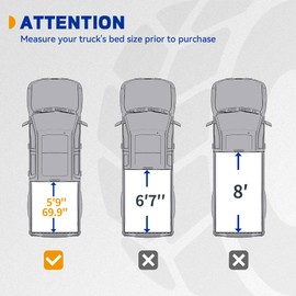 Soft Tri-Fold Truck Bed Tonneau Cover Fit for Chevy Silverado/GMC Sierra 1500 2014-2018 5.8 ft Bed(DO NOT FIT Multi-Flex Tailgate)